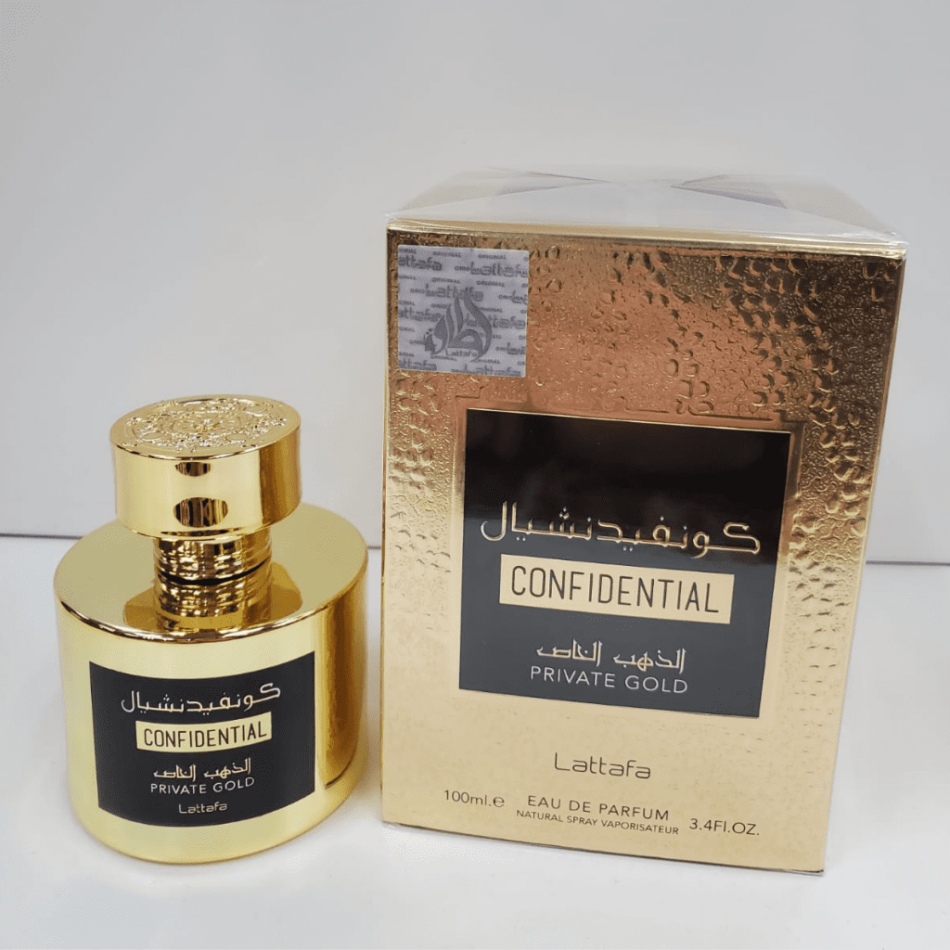 Lattafa Confidential Private Gold Eau De Parfum Spray (Unisex) By Lattafa