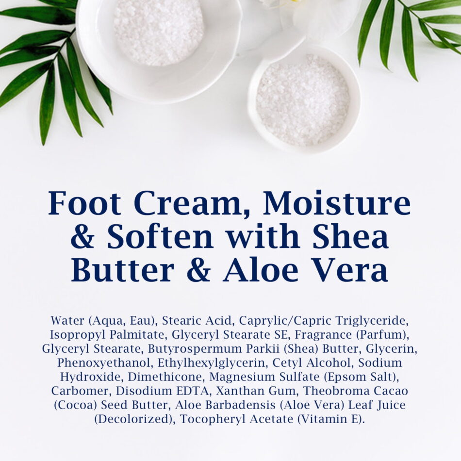 Dr Teal's Pure Epsom Salt Foot Cream Pure Epsom Salt Foot Cream with Shea Butter & Aloe Vera & Vitamin E By Dr Teal's