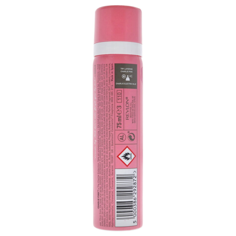 Charlie Pink Body Spray By Revlon